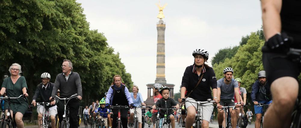 Verkehr der Zukunft? Bei der Fahrradsternfahrt kann man die Stadt ohne Auto ausprobieren. 