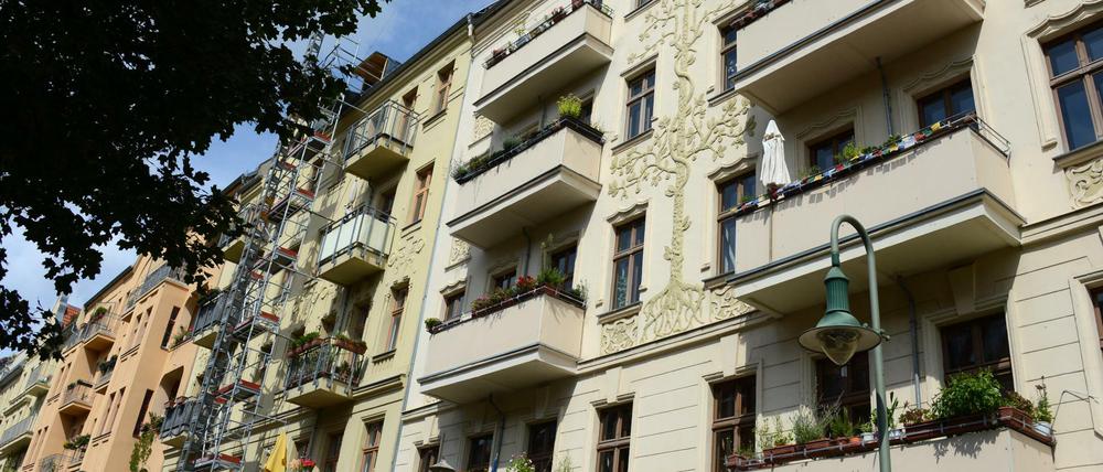 Altbauten in der Bänschstraße in Friedrichshain im Samariterkiez.