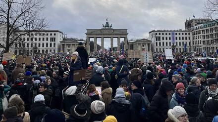 Anti-AfD-Demonstration am Brandenburger Tor in Berlin