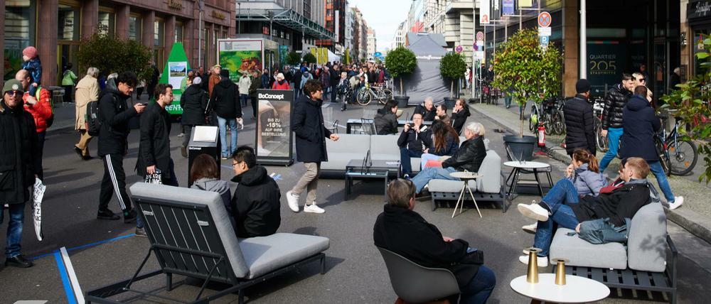 2019 war ein Teil der Friedrichstraße bereits für ein Wochenende für Autos gesperrt.