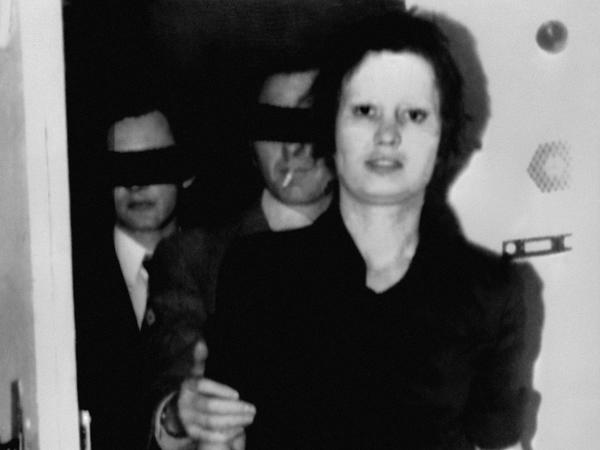 Ulrike Meinhof bei ihrer Verhaftung im Jahr 1972.