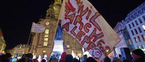 Der Civil March, hier noch in Dresden Anfang Januar. Mittlerweile ist der Marsch in der Schweiz angekommen.