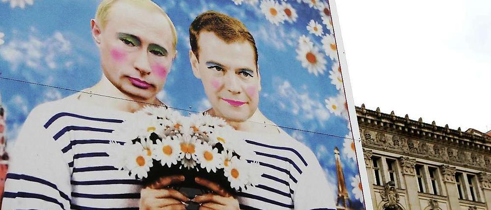 Auf dem Christopher Street Day wurde gegen das Anti-Schwulen-Gesetz in Russland demonstriert.