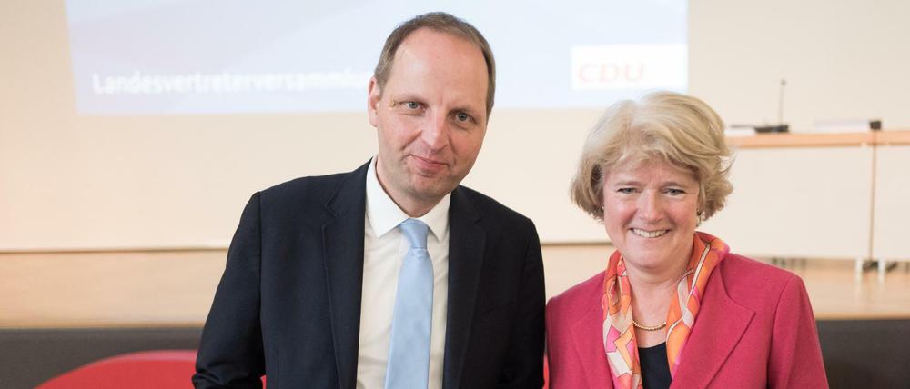Kennen sich mit Druck aus: CDU-Landeschefin Monika Grütters und Thomas Heilmann, Kreis-Chef in Steglitz-Zehlendorf. 