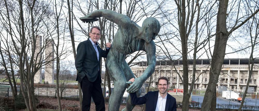Die Gastautoren und ihre Vision: Thomas Härtel (links) in Präsident des Landessportbunds Berlin (LSB), Friedhard Teuffel ist dort Direktor. 