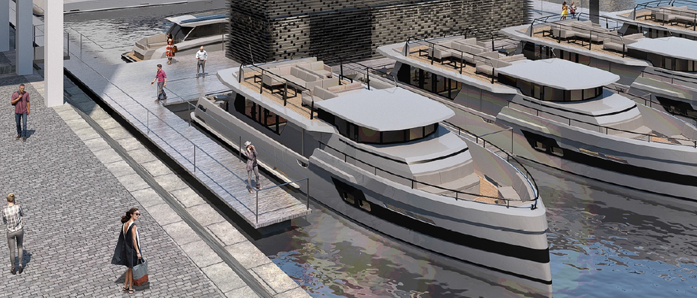 So könnte ein Anleger für Elektro-Fahrgastschiffe im Humboldthafen aussehen. 