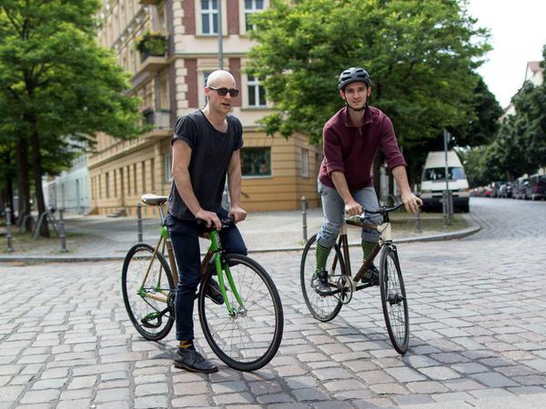 Stefan Brüning und Daniel Vogel-Essex (l.) von Ozon Bicycles.