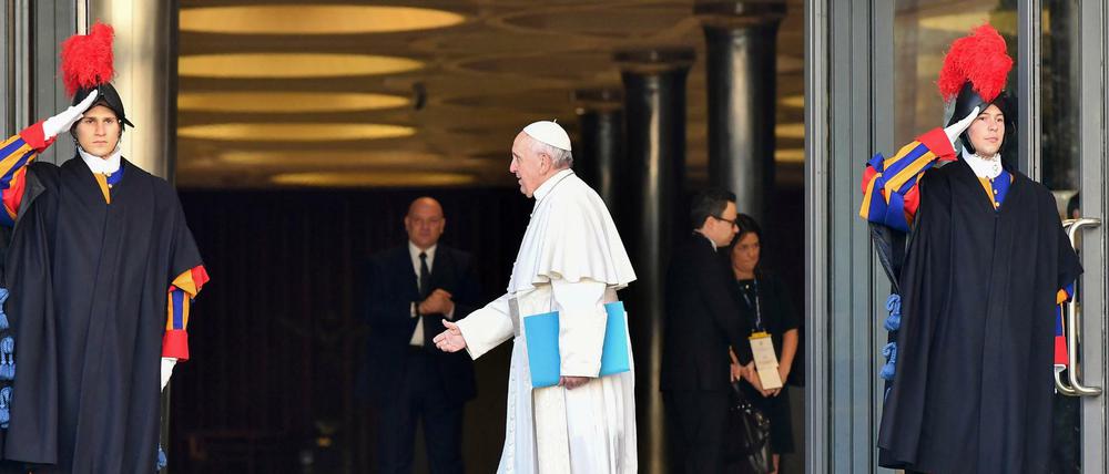 Papst Franziskus beim Gipfeltreffen zum Thema Missbrauch. 