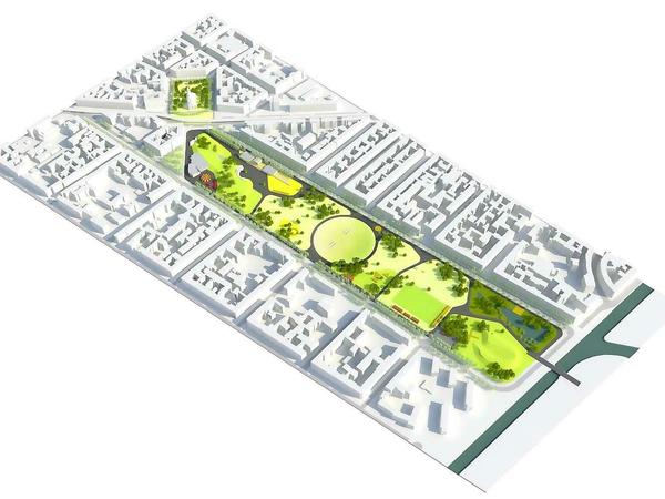 So könnte der Görlitzer Park nach Vorstellung der Loidl-Planer aussehen: Ohne breiten Mittelweg.