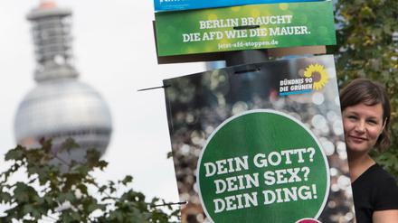 Wahlplakat der Grünen in Berlin.