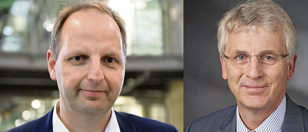 Die CDU-Politiker Thomas Heilmann (links) und Karl-Georg Wellmann bewerben sich um die Direktkandidatur in Steglitz-Zehlendorf.