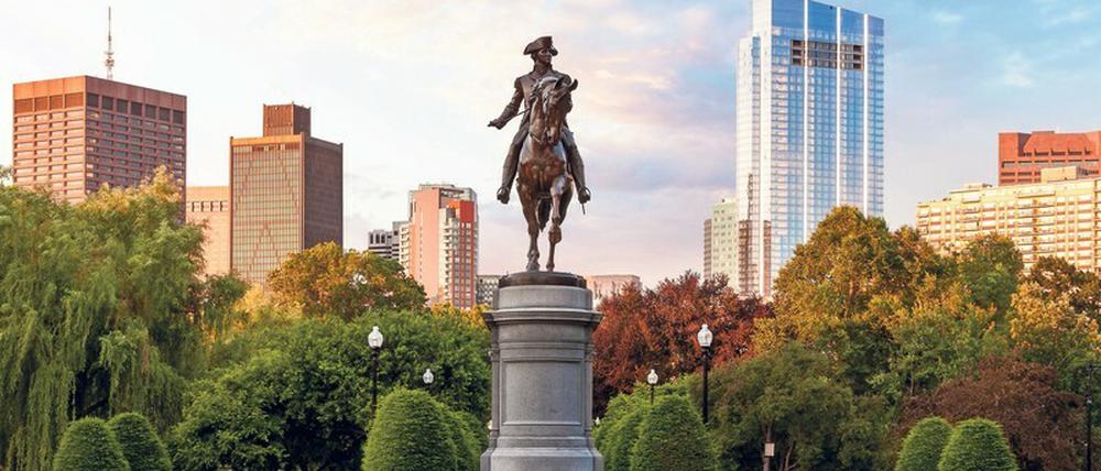 Die George-Washington-Statue im Zentrum von Boston.