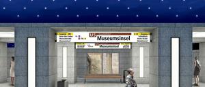 Der gestirnte Himmel über mir. Der U-Bahnhof Museumsinsel. 