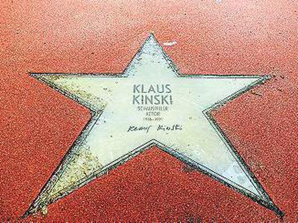 Der Stern für Klaus Kinski bleibt.