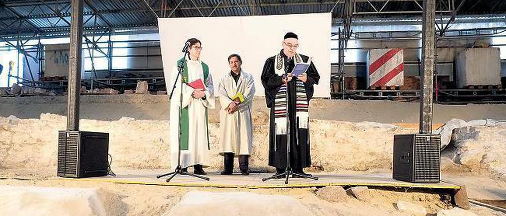 Dreiklang: Pastor Hohberg, Imam Sanci, Rabbiner Nachama. 