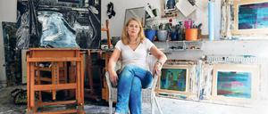 Im Atelier. Auch die Malerin Annette Gundermann wurde geehrt.