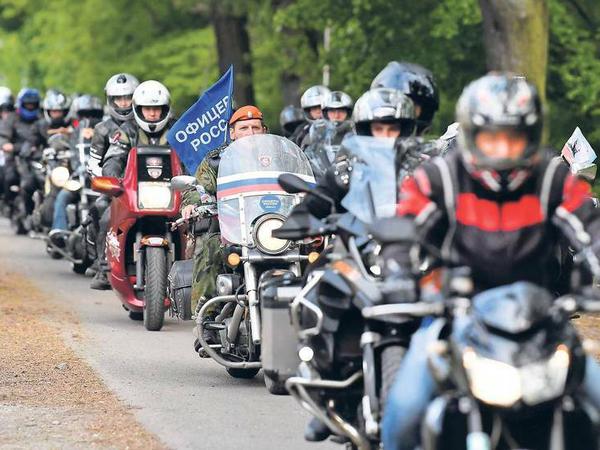 Die "Nachtwölfe" starteten am 27. April mit ihren Motorrädern in Moskau, um zum Gedenktag am 9. Mai in Berlin zu sein.