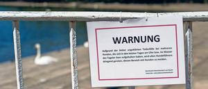 Gefahr am Ufer. Die Warnung wurde am Mittwoch größtenteils zurückgenommen.