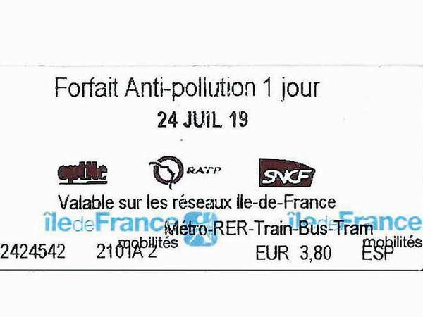 Das Ticket gegen Umweltverschmutzung.