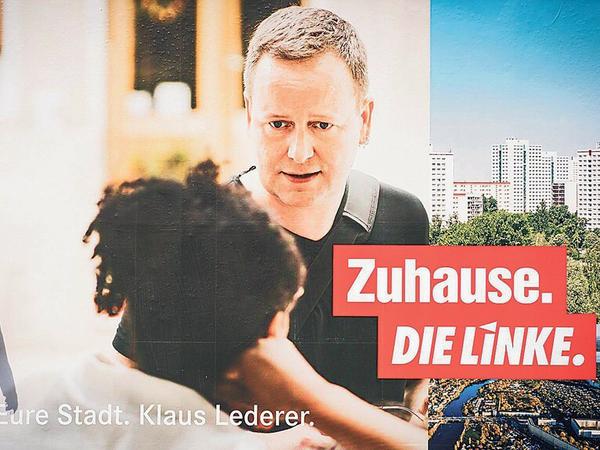 Ein Wahlplakat der Berliner Linken. 