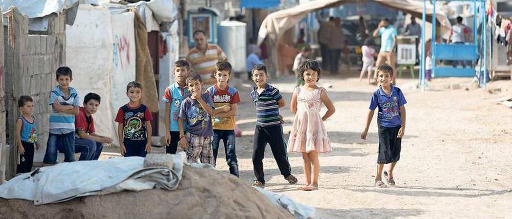Kinder in einem Flüchtlingslager im Nordirak.