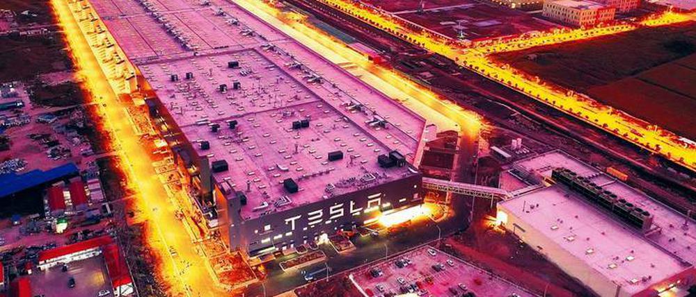Vorbild für Grünheide: Die Tesla-Fabrik in Shanghai