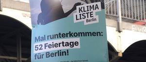 Wahlplakat der Klimaliste.