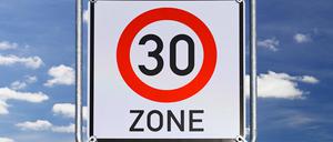 Schild Tempo-30-Zone *** Sign speed 30 zone