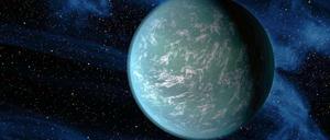 Diese Illustration zeigt den Planeten Kepler-22b, der vom NASA-Weltraumteleskop Kepler entdeckt wurde.