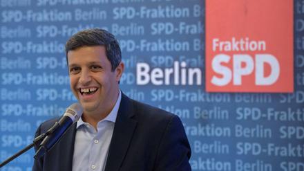 Raed Saleh während der Klausurtagung der SPD-Fraktion des Berliner Abgeordnetenhauses in Erfurt.