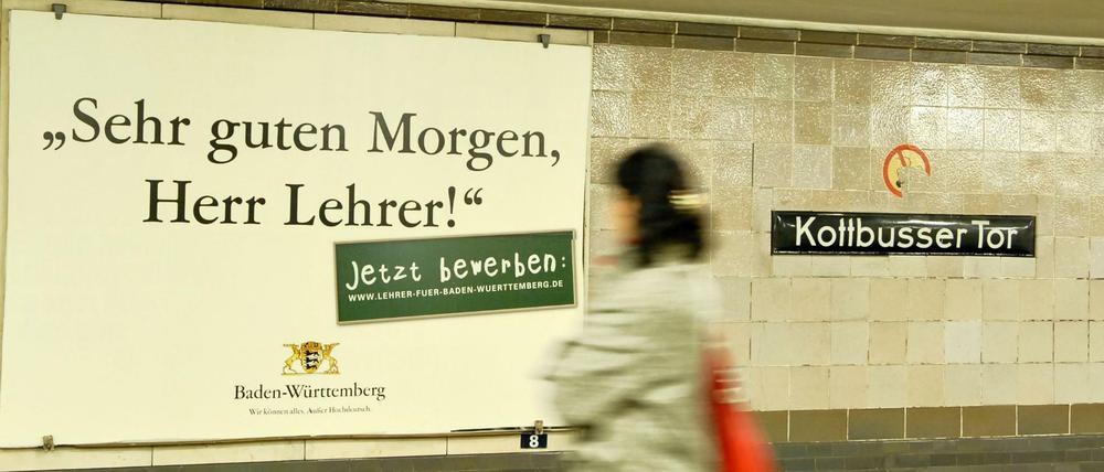 Eine Kampagne von vielen: 2009 startete Baden-Württemberg eine Abwerbeaktion unter dem Motto „Sehr guten Morgen, Herr Lehrer“.
