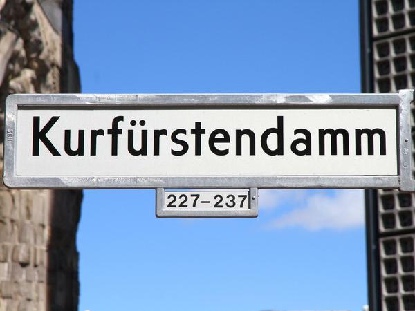 Der Kurfürstendamm in Berlin-Charlottenburg. 