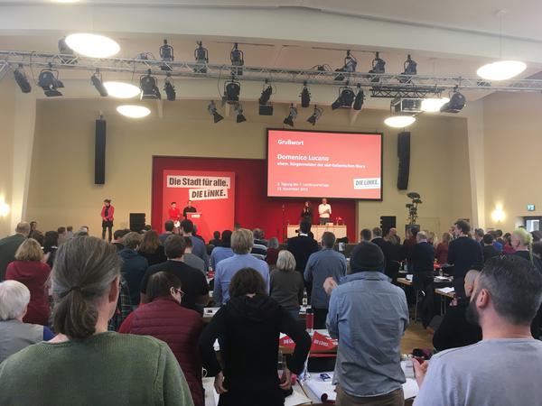 Die Berliner Linkspartei trifft sich in Adlershof zum Landesparteitag.