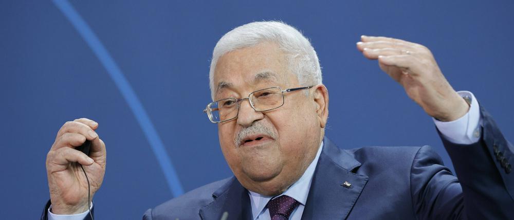 Wetterte im Kanzleramt: Palästinenserpräsident Mahmud Abbas.