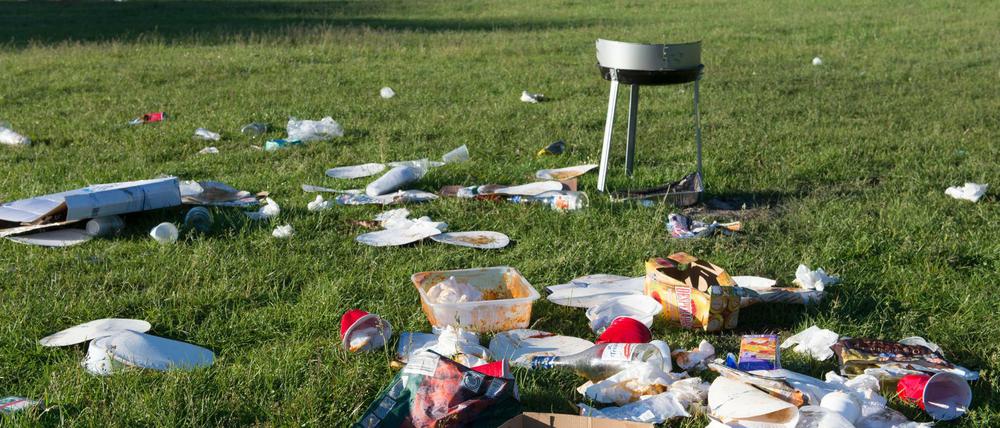 Wegen Corona fand sich 2021 besonders viel Müll in Berlins Parks.
