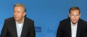 Der eine geht, der andere kommt: Am 11. Dezember wird Klaus Wowereit (links) wohl seinen Stuhl für Michael Müller räumen.