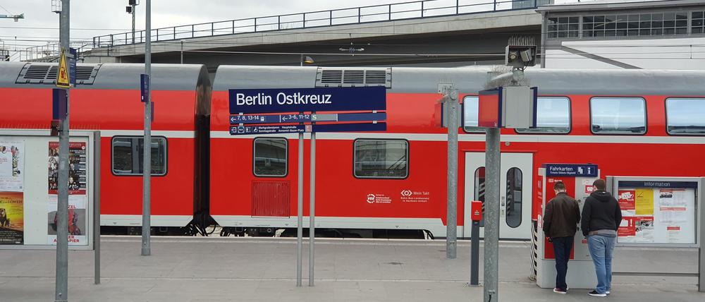 Eine Woche endet der RE1 am Bahnhof Ostkreuz, weiter bis Erkner geht es nur mit der S-Bahn.