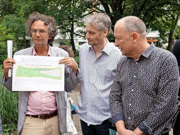 Einen schweren Stand gegen die Kritiker hatten Stadtrat Oliver Schruoffeneger, Grünen-Fraktionschef Christoph Wapler und Walter Schläger vom Grünflächenamt.