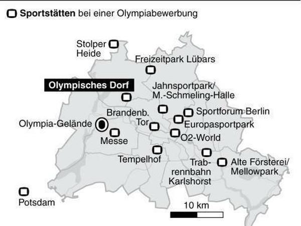 So sollen die Sportstätten in Berlin verteilt werden.