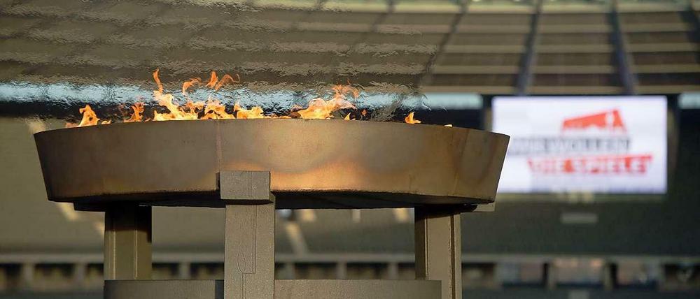 Im Olympiastadion wurde schon einmal das olympische Feuer entzündet.