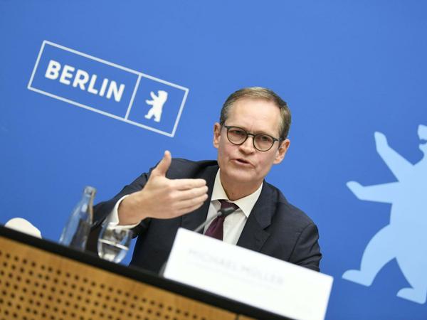 Michael Müller (SPD), Regierender Bürgermeister von Berlin nach seiner letzten Senatssitzung.