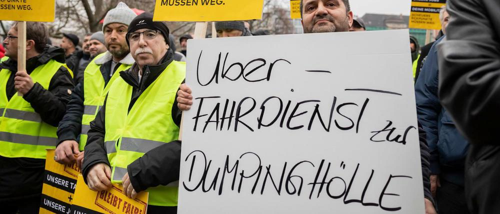 Tausende Taxifahrer werden am Mittwoch gegen eine Liberalisierung des Fahrdienstmarktes protestieren. erwartet. 