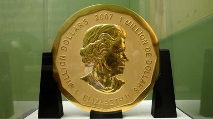 Die 100 Kilogramm schwere Goldmünze «Big Maple Leaf» wurde im März 2017 auf dem Bode-Museum gestohlen. 