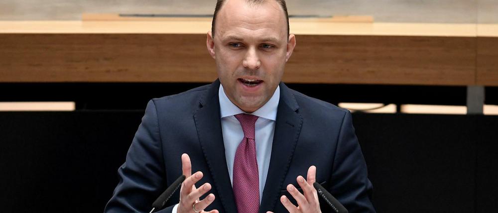 bastian Czaja, Fraktionsvorsitzender der Berliner FDP, kritisiert das Vorhaben des Senats.