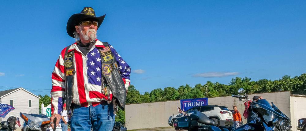 Ein Trump-Fan in Milford, Pennsylvania.