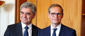 Freuen sich: Siemens-Chef Joe Kaeser und Berlins Regierender Bürgermeister Michael Müller 