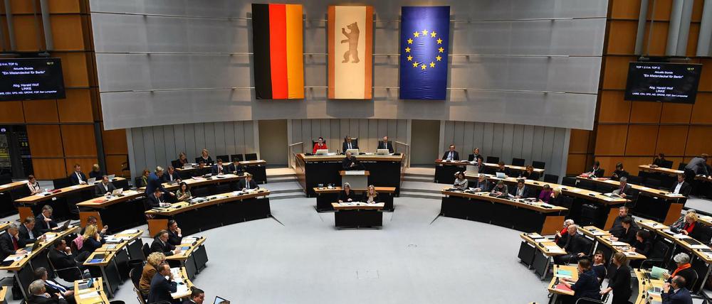 Plenarsaal des Berliner Abgeordnetenhauses.
