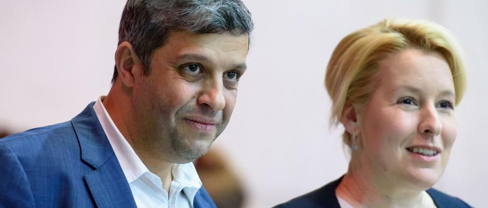 Das Spitzenduo der Berliner SPD: Raed Saleh und Franziska Giffey.