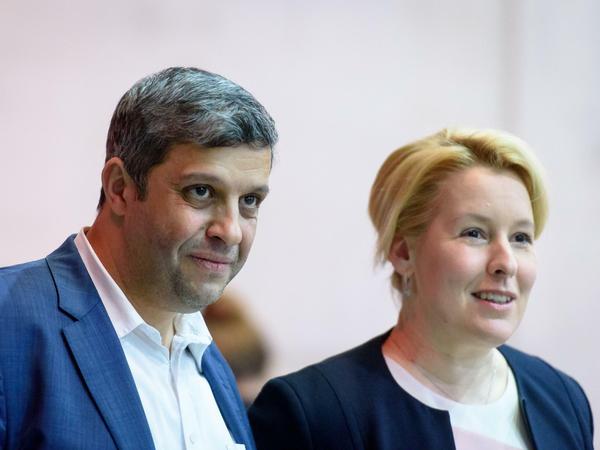Neue Spitze: Raed Saleh und Franziska Giffey sollen die Berliner SPD leiten.