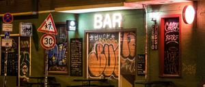 Eine Bar im Stadtteil Friedrichshain ist geschlossen.